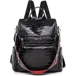 muchova Women Casual Backpack for College | Stylish Travel Daily Use Bag for Girls | Lightweight Office Backpack for Women (Black)-picture-19