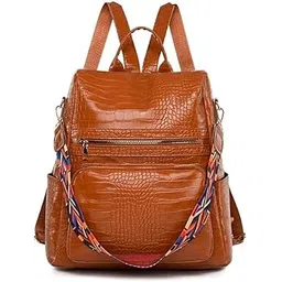 muchova Women Casual Backpack for College | Stylish Travel Daily Use Bag for Girls | Lightweight Office Backpack for Women (Tan)-picture-17