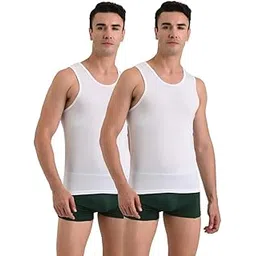 mudbond Cotton Blend Round Neck Sleeveless Men Vest with Extended Length for Easy Tuck (Combo)-picture-15