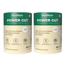 Muditam Power Gut Probiotics & Prebiotics, 30 sachets/pack Unflavoured (Pack of 2)-picture-25