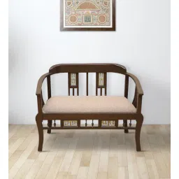 Espa Teak Wood 2 Seater Sofa in Walnut Colour-image-7