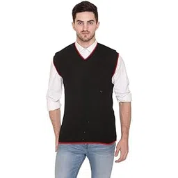 mudrika Men's Half Sleeves V Neck Solid Woolen Sweater for Winter_MENSSWEATER5-picture-29