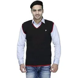 mudrika Men's Winter Wear Soft Pure Wool Casual Solid Self Designed V-Neck Sweater-picture-52