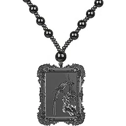 mudtale Artistic Bird Painting Pendant Necklace for Women Delicate Handmade Jewelry Gift Vintage Black Accents Timeless Handcrafted Beads mala Chain Symbol of Love, Grace Elegance Mothers Day Gift-picture-43