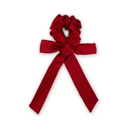 Mueras Girls Satin Silk Scrunchie with Bow Knot image 2