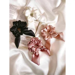 Mueras Set of 4 Satin Scrunchies-picture-12