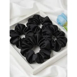 Mueras Set of 4 Satin Silk Scrunchies Hair Accessories image 1