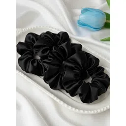 Mueras Set of 4 Satin Silk Scrunchies Hair Accessories image 5