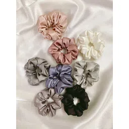 Mueras Set of 8 Satin Silk Scrunchies-picture-17