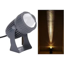 Mufasa 10 Watts Black Body Outdoor Corded Electric 220 Volts LED Rainproof Wall Lamp Long Distance Straight Beam Spot Light, Aluminium Body (Warm White)-picture-12