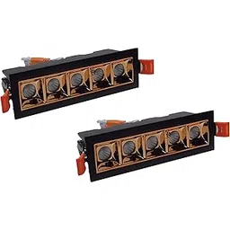 Mufasa Black Gold Finish Square Laser LED Ceiling COB Spot, Focus, Down Ceiling Light, Ceiling Pop Light (Warm White-Pack of 2) (10 Watts)-picture-21