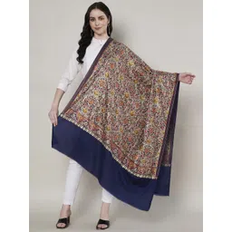 MUFFLY Floral Embroidered Pure Wool Shawl-picture-16