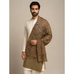 MUFFLY Men Kalamkari Print Design Bamboo Stole-picture-20