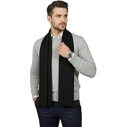 muffly Men’s Premium Blended Wool Stole – Soft & Warm Stylish Solid Winter Wraps Men Stoles - Size - 80 x 28 Inches-picture-15