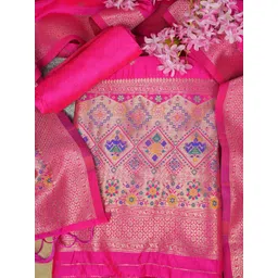 MUFFLY Printed Pure Silk Unstitched Dress Material-picture-41