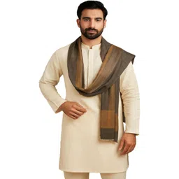 muffly Solid Wool Blend Men Brown Stole-picture-12