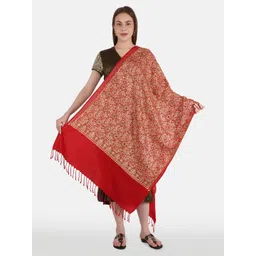 MUFFLY Women Floral Embroidered Woolen Shawl-picture-28