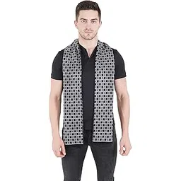 muffly Woven Reversible Printed Men's Wool & Acrylic Muffler Warm Cashmere Wrap Shawl-picture-47