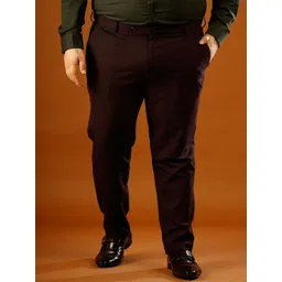 Muffynn Men Relaxed Straight Leg Straight Fit Mid-Rise Chinos Trousers-picture-16