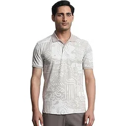 mufti Grey Paisley Polo T Shirt-picture-13