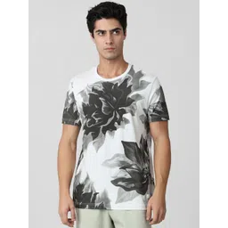 Mufti Men Floral Printed Slim Fit T-shirt-picture-26