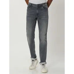 Mufti Men Mid-Rise Slim Fit Heavy Fade Clean Look Stretchable Jeans-picture-18