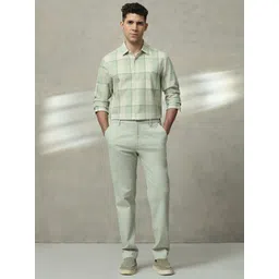 Mufti Men Slim Fit Checked Spread Collar Cotton Casual Shirt-picture-25