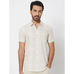 Mufti Men Slim Fit Horizontal Striped Cotton Casual Shirt-picture-19