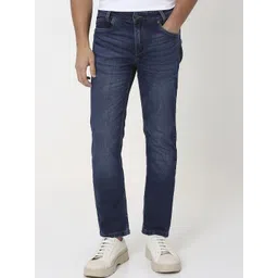Mufti Men Slim Fit Low Distress Light Fade Stretchable Jeans-picture-14