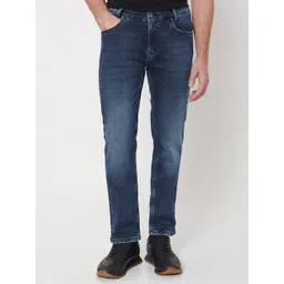 Mufti Men Slim Fit Mid-Rise Dark Shade Clean Look Stretchable Jeans-picture-41