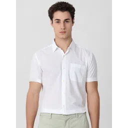 Mufti Men Slim Fit Solid Spread Collar Casual Shirt-picture-14