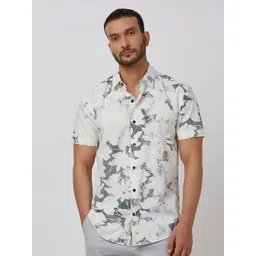 Mufti Men Spread Collar Cotton Slim Fit Casual Shirt-picture-36