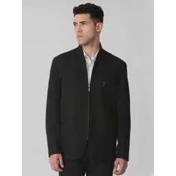 Mufti Men Stand Collar Solid Tailored Jacket-picture-39