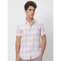 Mufti Slim Fit Buffalo Checks Cotton Casual Shirt-picture-18