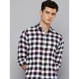 Mufti Slim Fit Buffalo Checks Pure Cotton Casual Shirt-picture-34