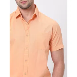 Mufti Slim Fit Spread Collar Cotton & Linen Casual Shirt image 2