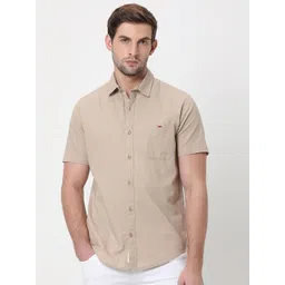 Mufti Slim Fit Spread Collar Pure Cotton Casual Shirt-picture-26