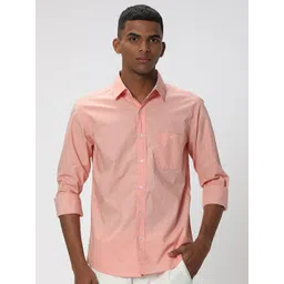 Mufti Slim Fit Spread Collar Pure Cotton Casual Shirt-picture-27