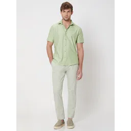 Mufti ss-24 Slim Fit Spread Collar Short Sleeves Cotton Casual Shirt-picture-31