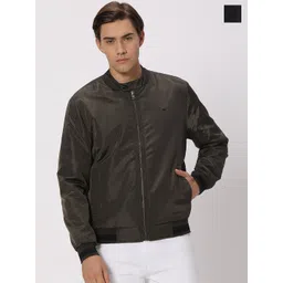 Mufti Stand Collar Reversible Slim Fit Bomber Jacket-picture-32