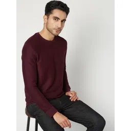 Mufti Striped Round Neck Long Sleeve Pullover Sweatshirt-picture-29