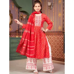 Muhuratam Girls Cotton A-Line Kurtas-picture-52