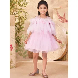 Muhuratam Girls Nylon Fit and Flare Dresses-picture-31