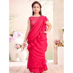 Muhuratam Girls Printed Silk Georgette Ready to Wear Lehenga & Blouse With Dupatta-picture-20