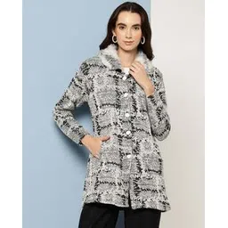 muhuratam Women Knitted Cardigan with Button Closure-picture-45