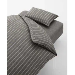 muji Striped Linen Plain Weave Single Duvet Cover-picture-19