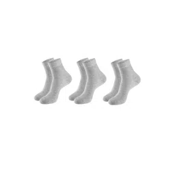 MUKHAKSH 3 Pairs Ankle Length Grey Socks-picture-30