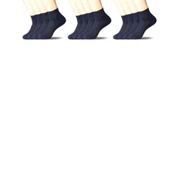 MUKHAKSH 6 Pairs Girls Navy Blue Ankle Length Socks-picture-22