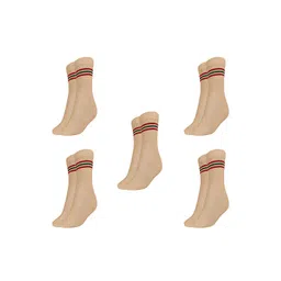 MUKHAKSH Boys Pack Of 5 Striped DAV Calf Length Socks-picture-26