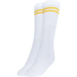 MUKHAKSH Kids White Socks Yellow Strip-picture-50